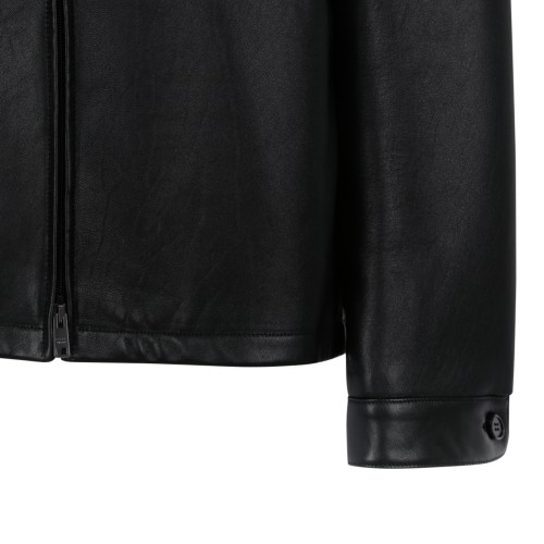 Prada Black Leather Jacket.