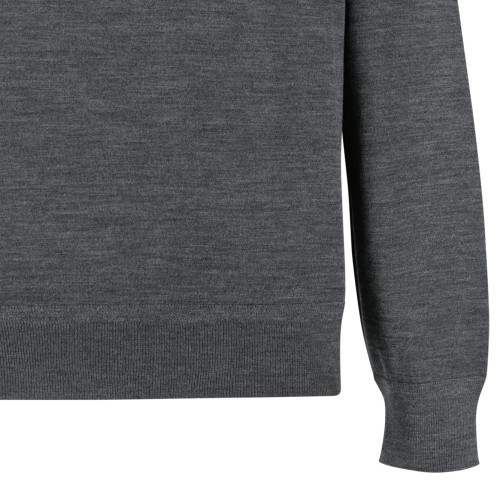 Tom Ford Grey Merino Wool Crewneck Sweater.