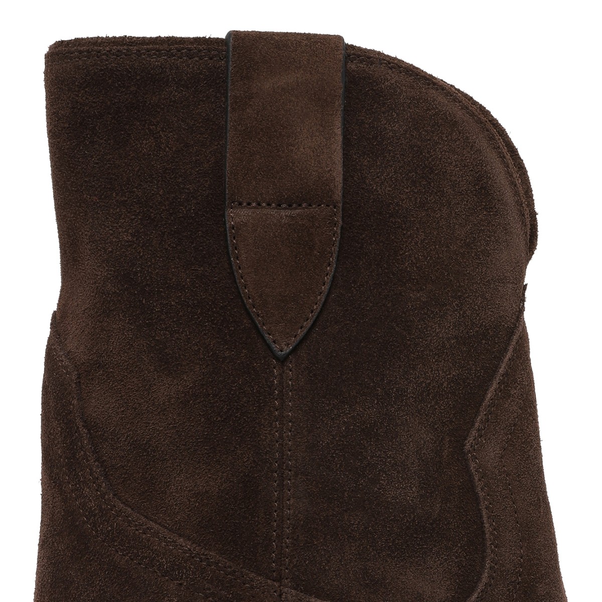 Isabel Marant Brown Suede Western Ankle Boots.