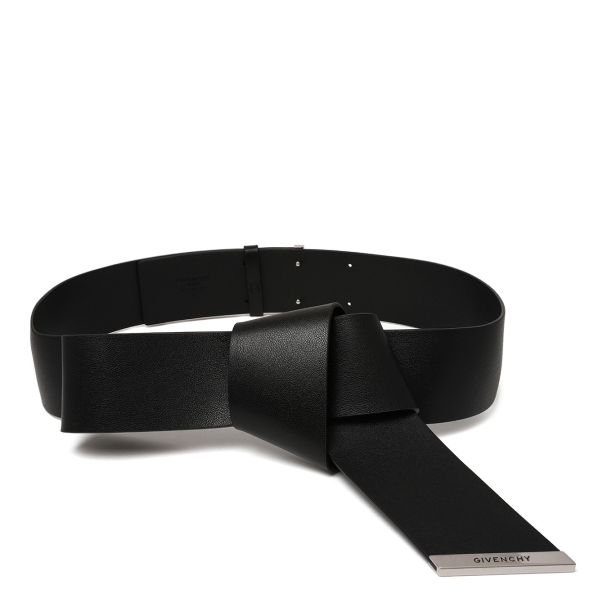 Givenchy Black Leather Wrap Belt.
