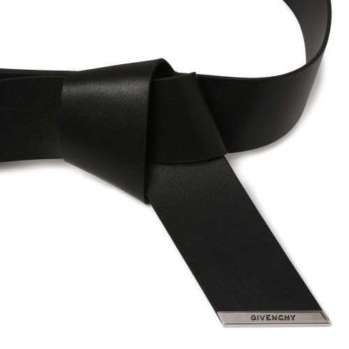 Givenchy Black Leather Wrap Belt. 2