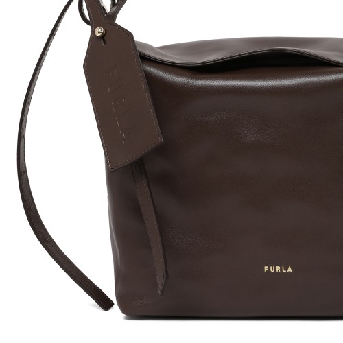 Furla Brown Leather Shoulder Bag.