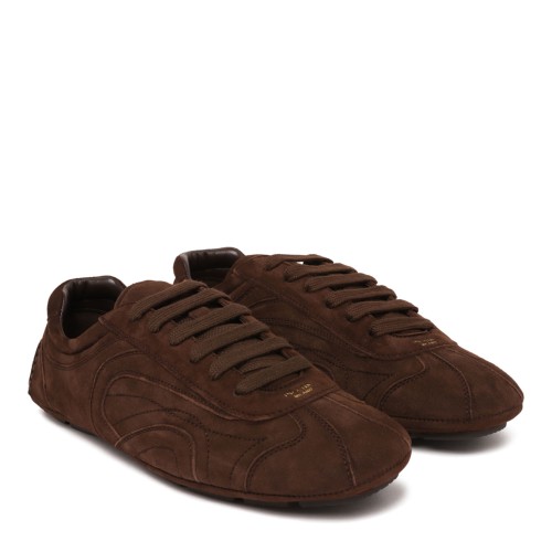 Prada Brown Montecarlo Re-Edition 2005 Suede Sneakers. 2