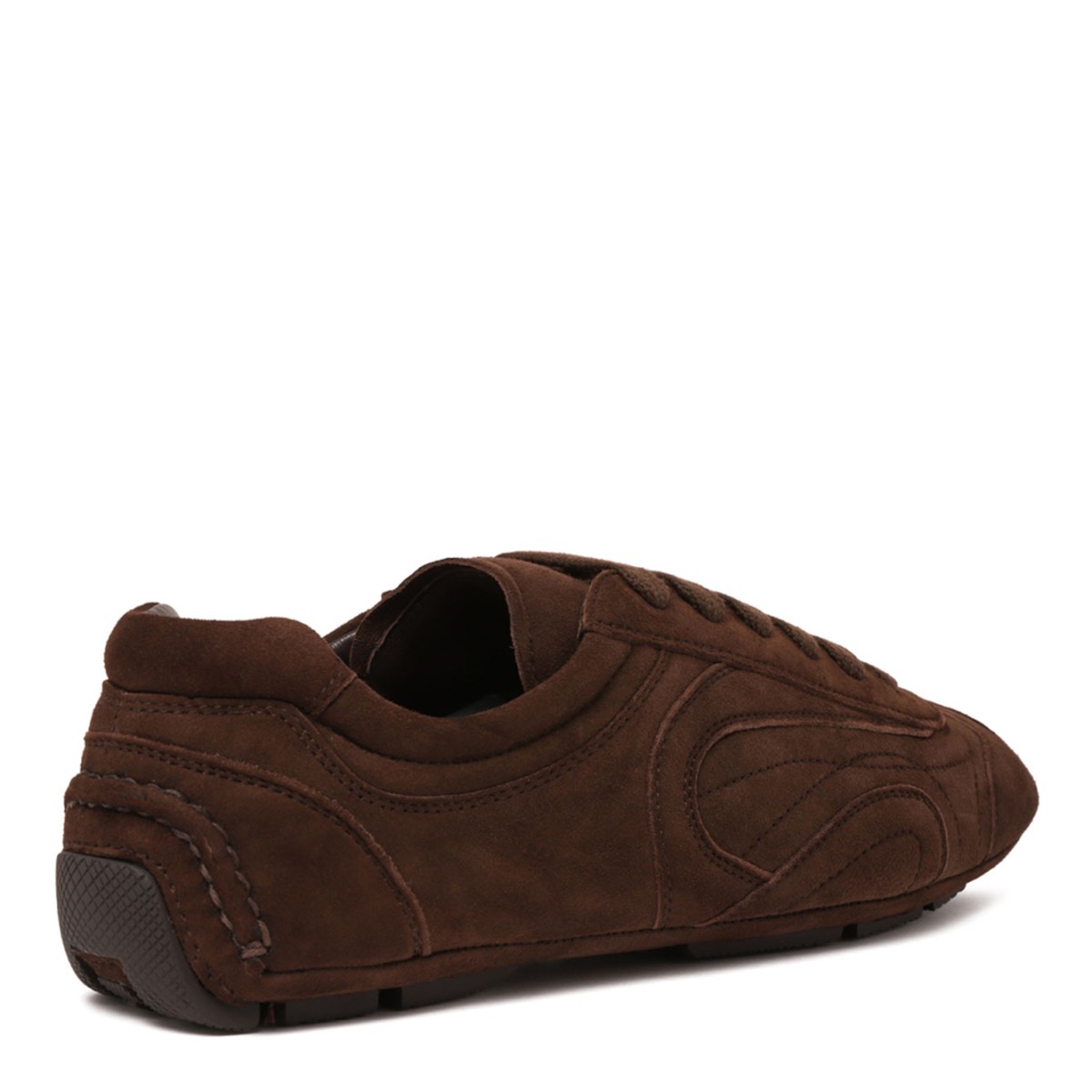 Prada Brown Montecarlo Re-Edition 2005 Suede Sneakers.