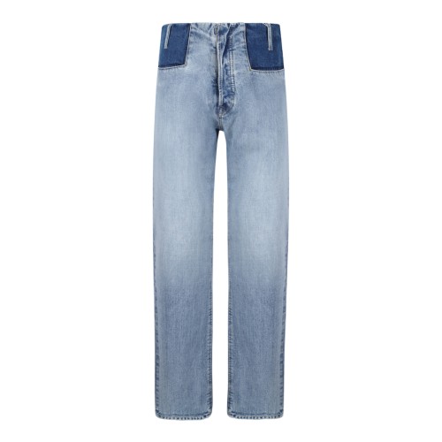 Maison Margiela Light Blue Straight-Leg Jeans.