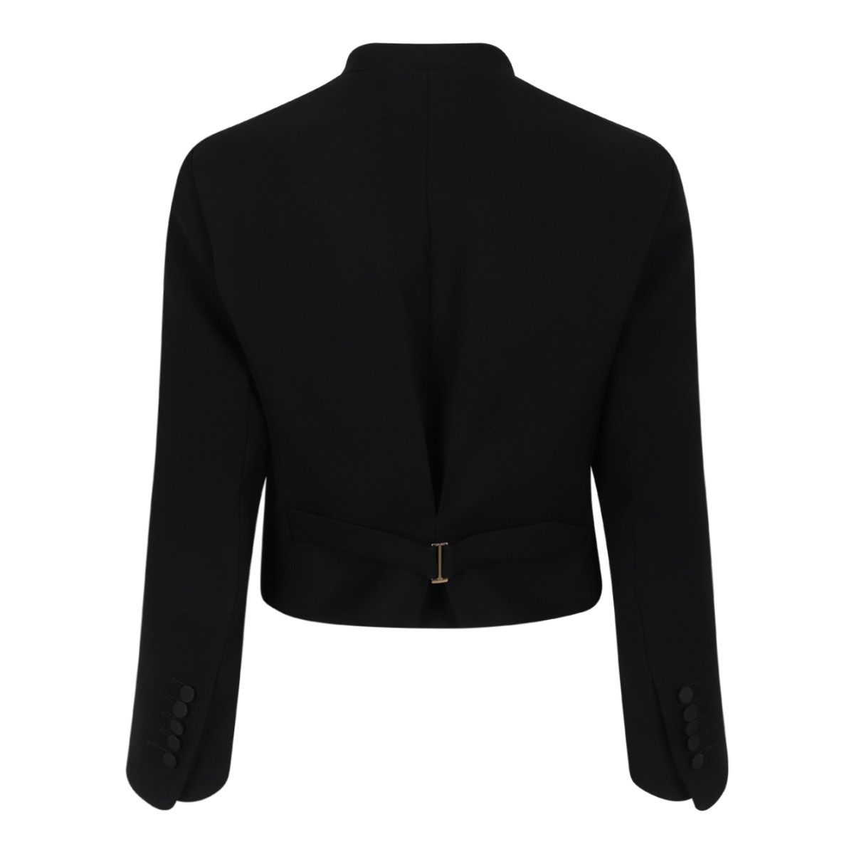 Tom Ford Black Cropped Buttoned Jacket.