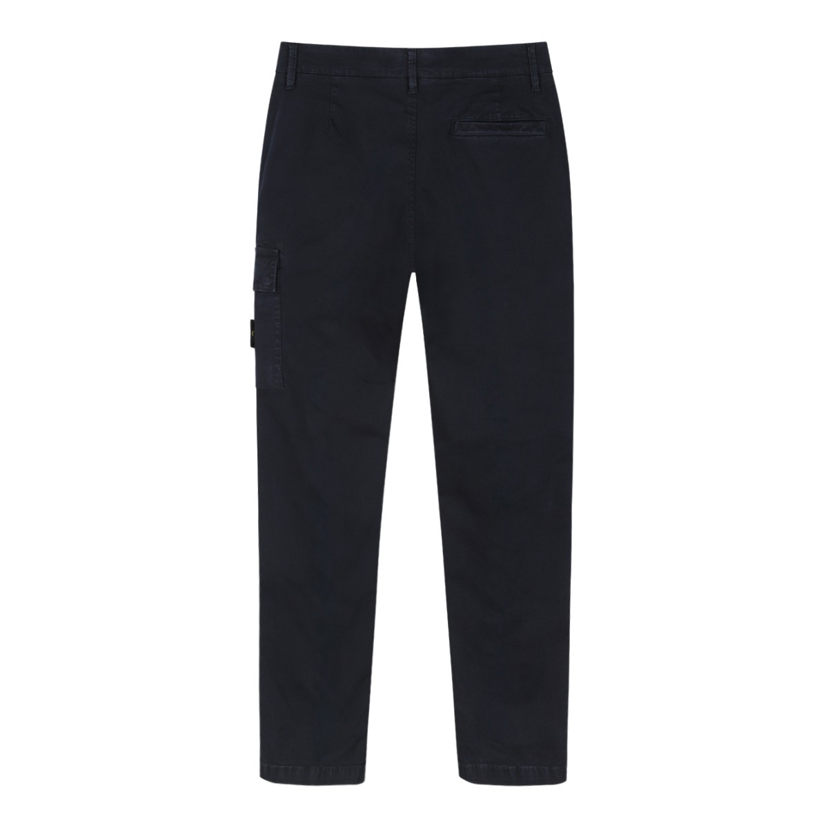 Stone Island Black Cargo Cotton Trousers.