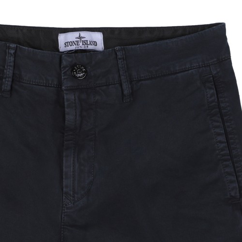 Stone Island Black Cargo Cotton Trousers.
