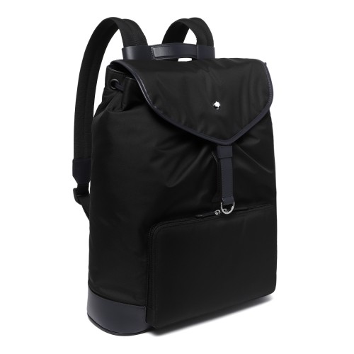 Montblanc Black Nylon Backpack.