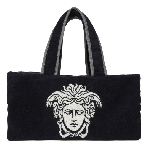 Versace Black Medusa Terry Tote Bag.