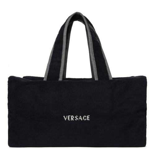 Versace Black Medusa Terry Tote Bag. 2