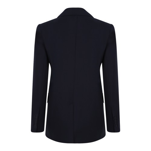 Max Mara Navy Tailored Wool Blazer. 2