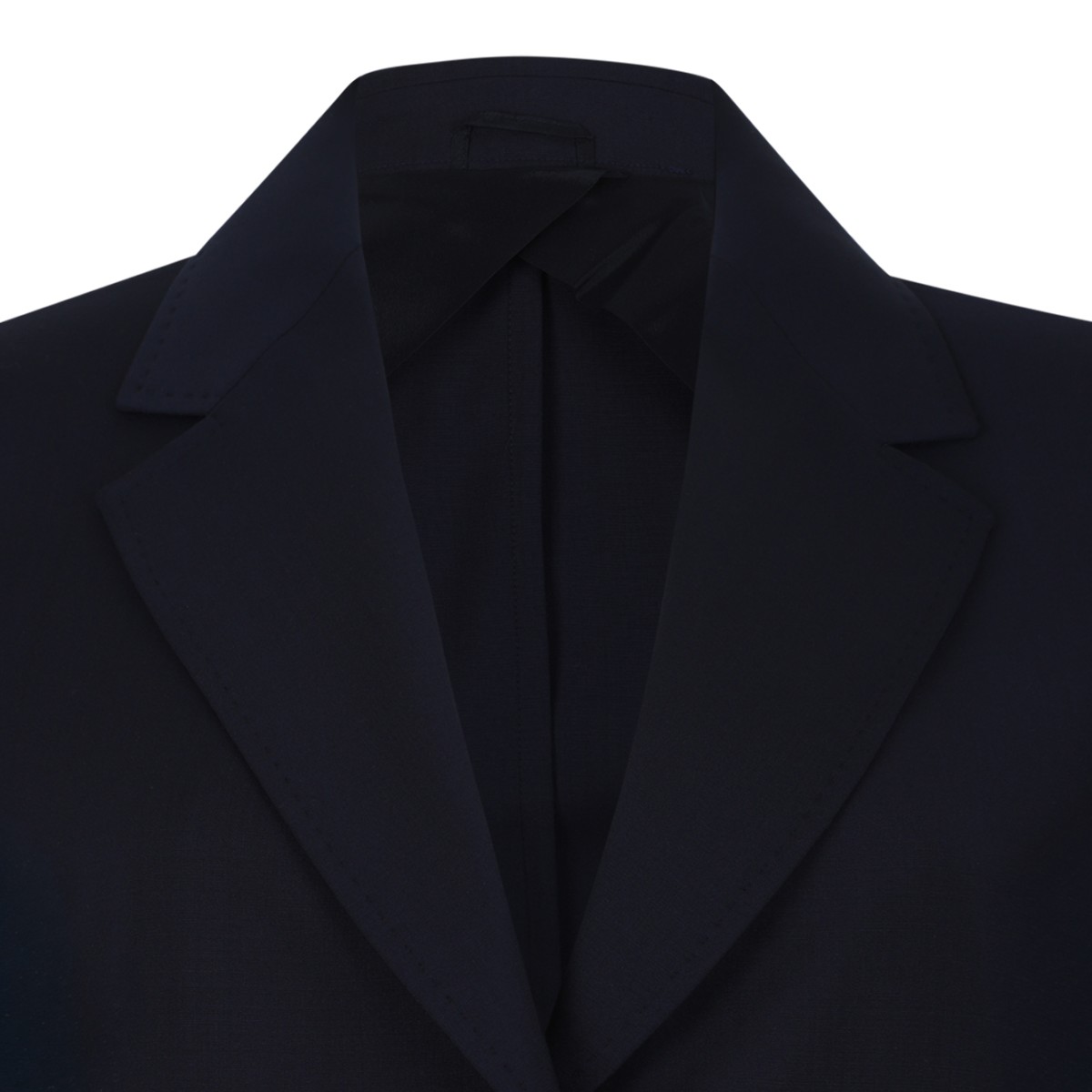 Max Mara Navy Tailored Wool Blazer.