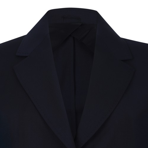Max Mara Navy Tailored Wool Blazer.