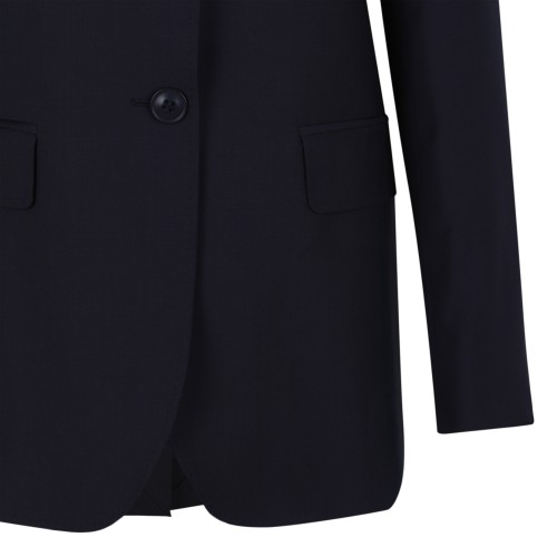 Max Mara Navy Tailored Wool Blazer.