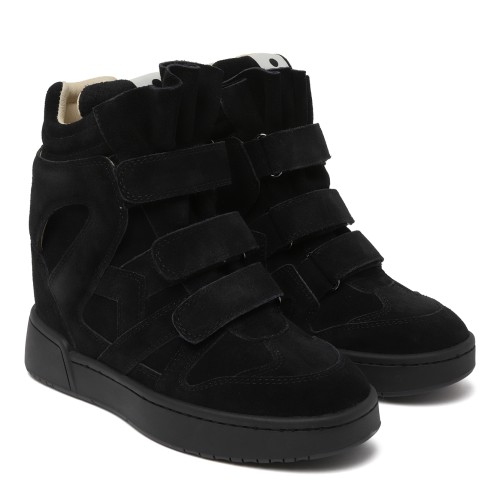 Isabel Marant Black Wedge High-Top Sneakers. 2