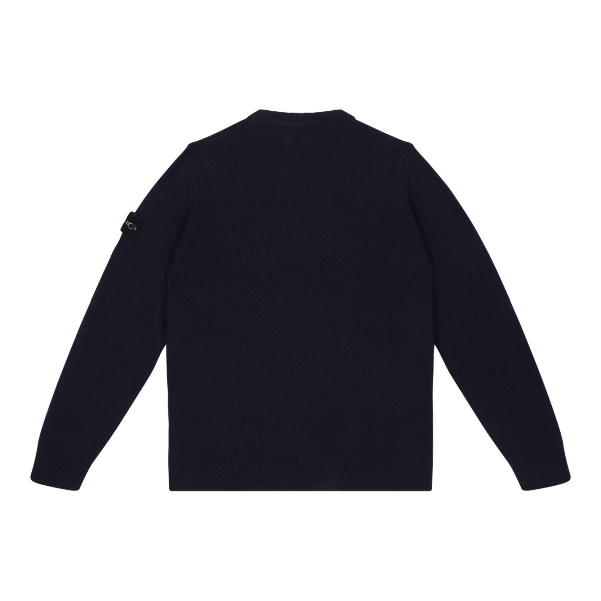 Stone Island Navy Wool Crewneck Sweater.