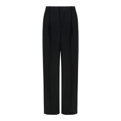 Balmain Black Tailored Wool Trousers.