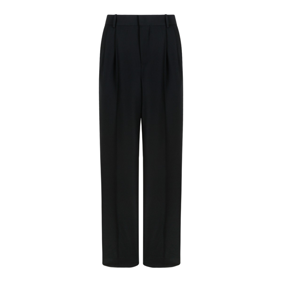 Balmain Black Tailored Wool Trousers.