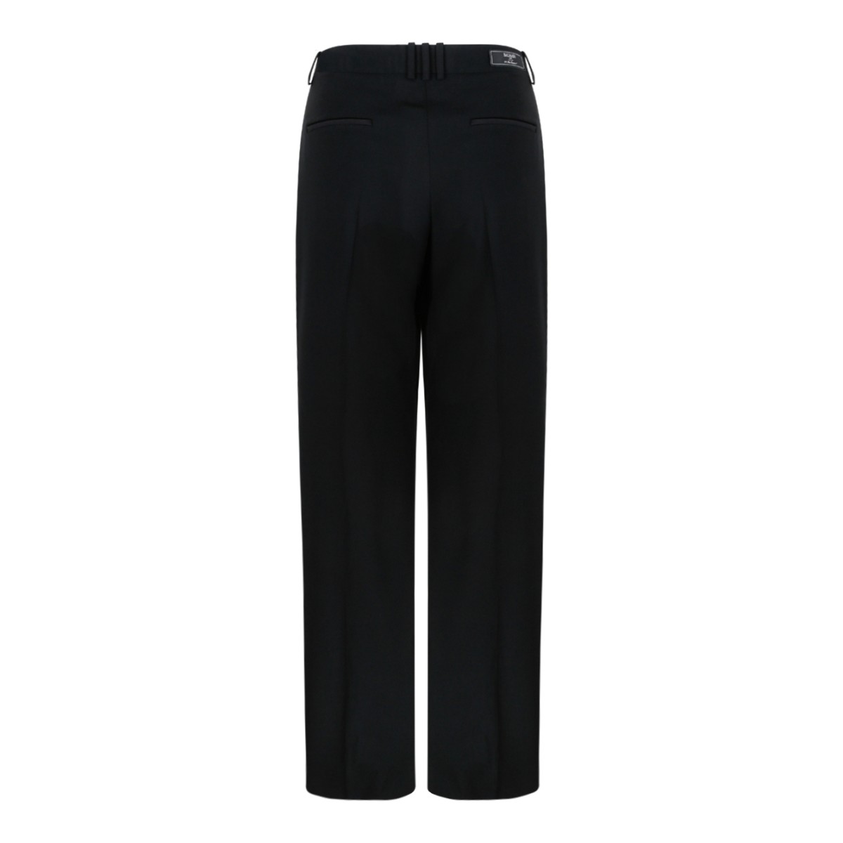 Balmain Black Tailored Wool Trousers.