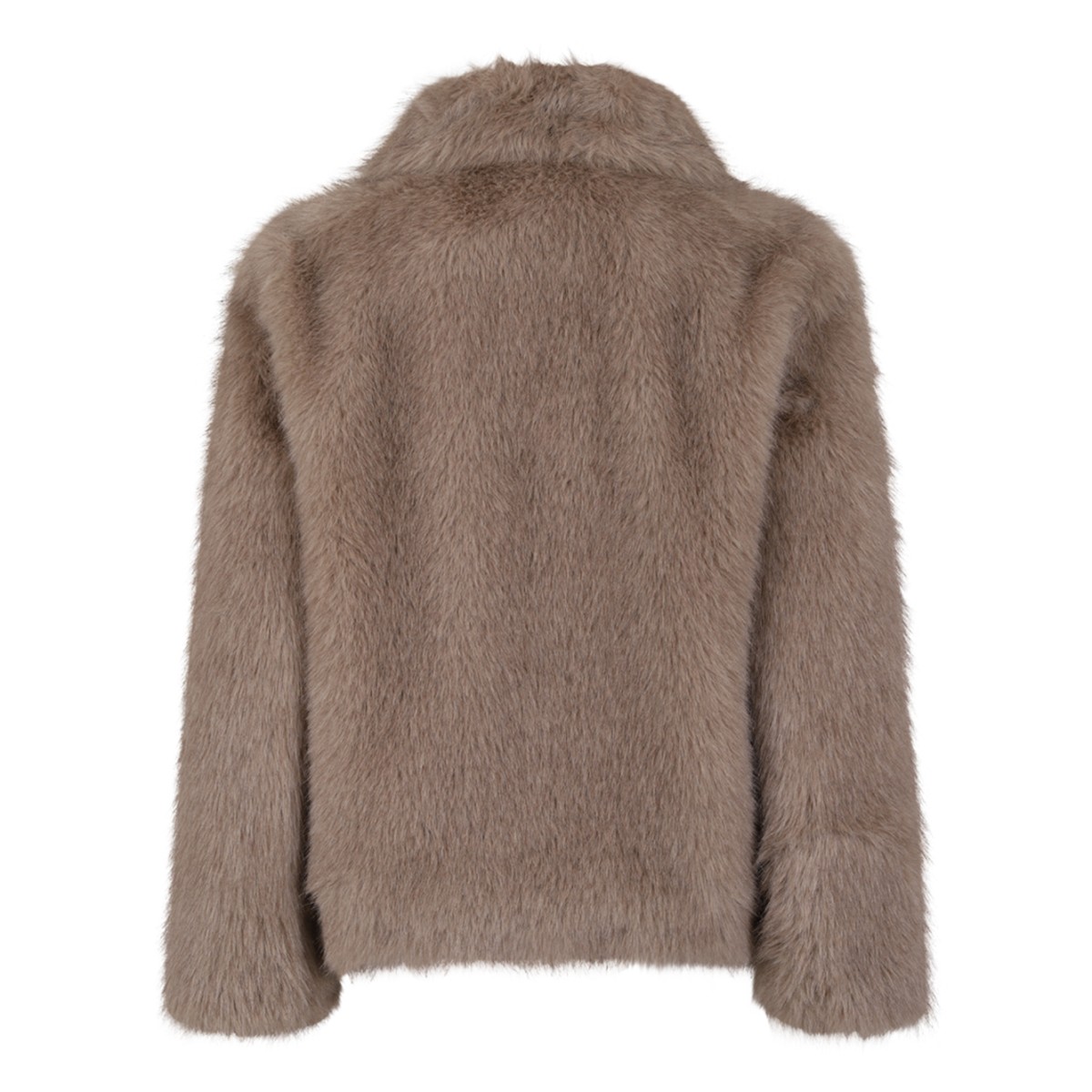 Max Mara Taupe Faux Fur Jacket.
