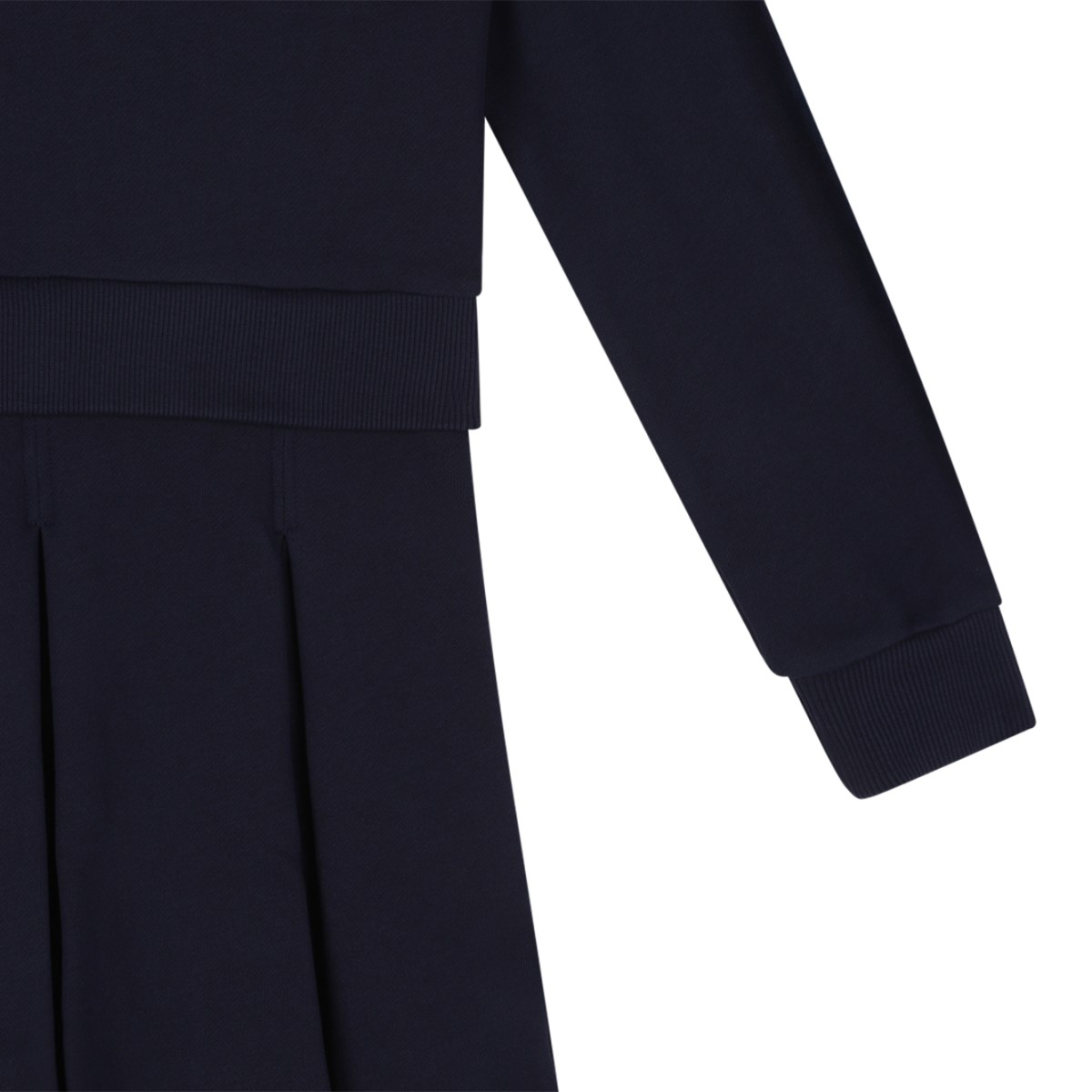 Versace Kids Navy Logo Pleated Dress.