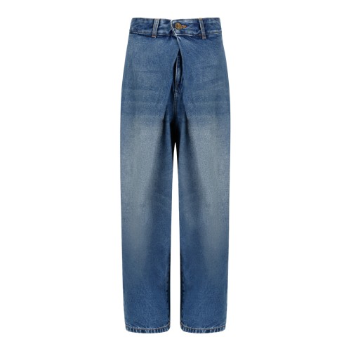 Balmain Blue Straight-Leg Denim Jeans.
