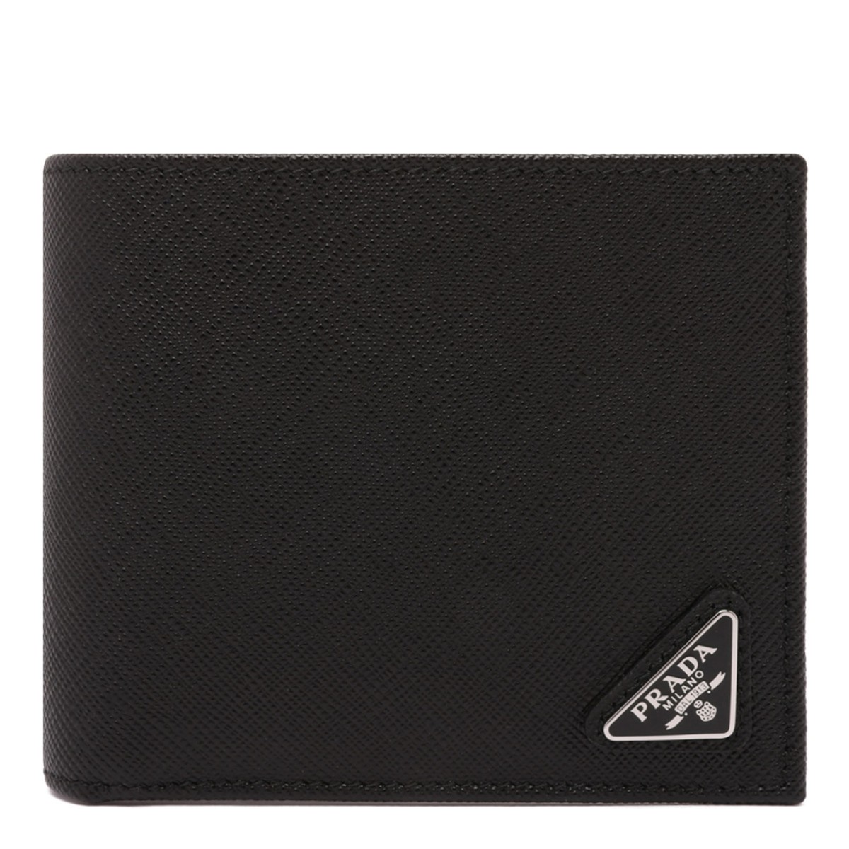 Prada Black Saffiano Leather Wallet.