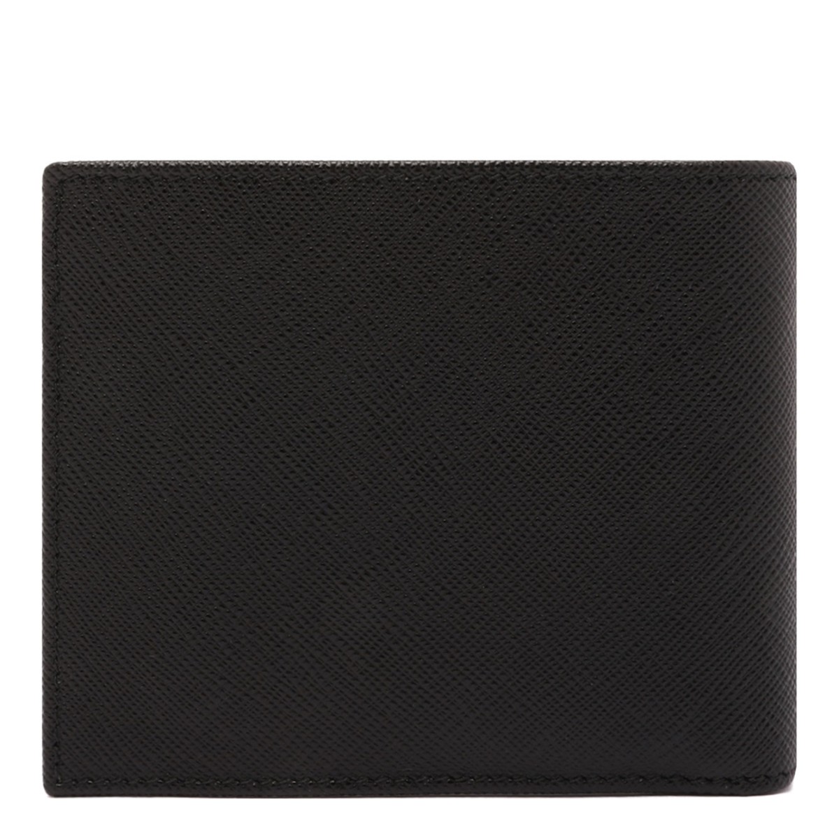 Prada Black Saffiano Leather Wallet.