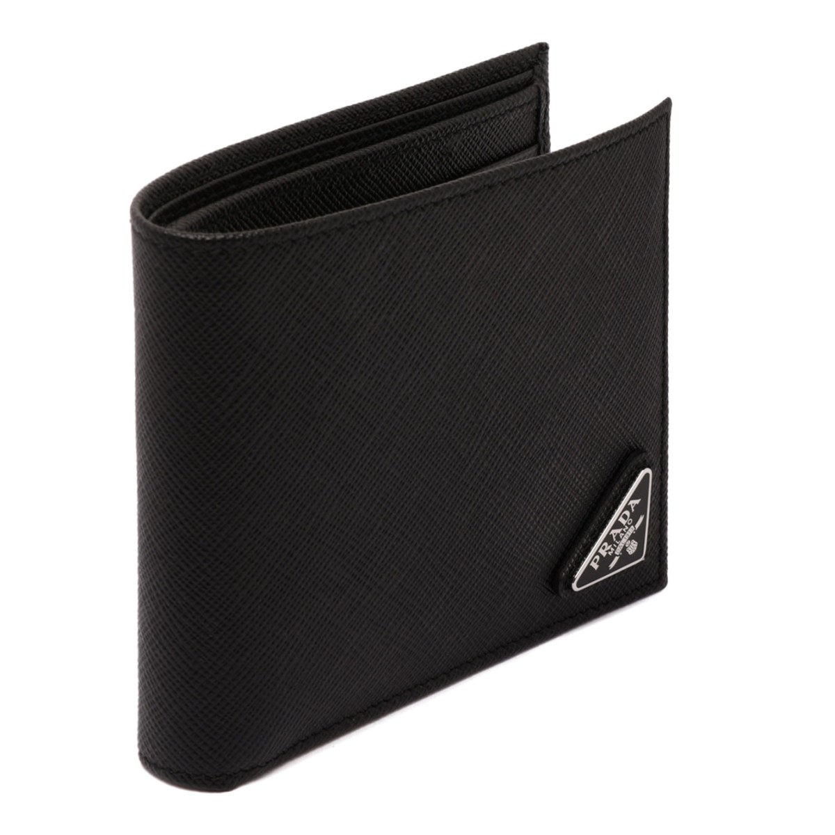 Prada Black Saffiano Leather Wallet.
