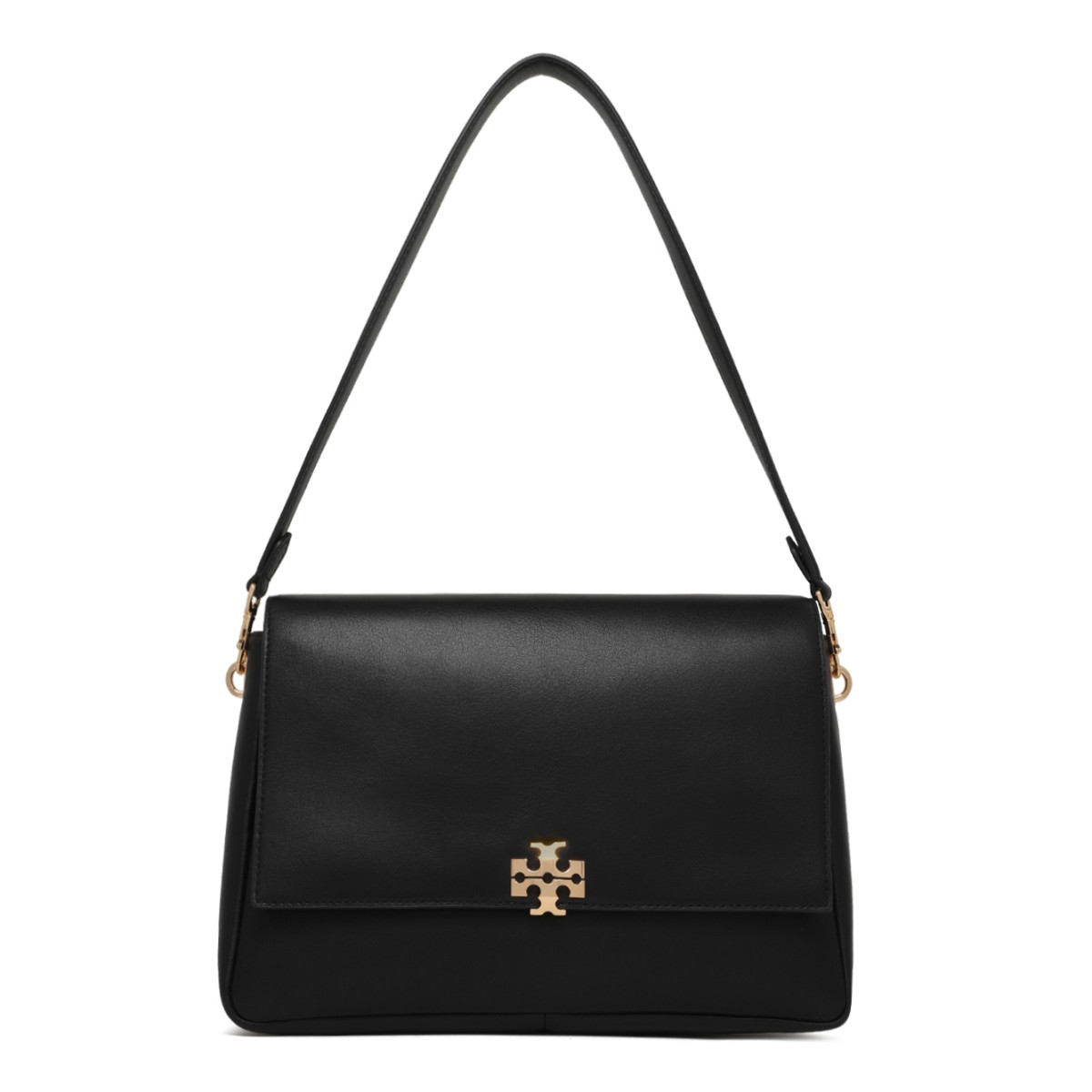Tory Burch Black Leather Shoulder Bag.