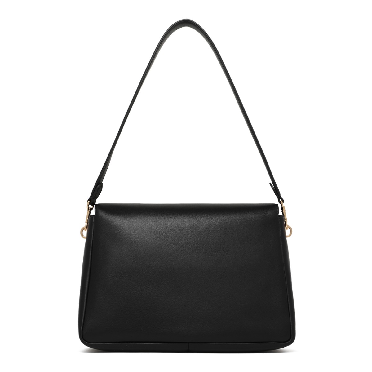 Tory Burch Black Leather Shoulder Bag.