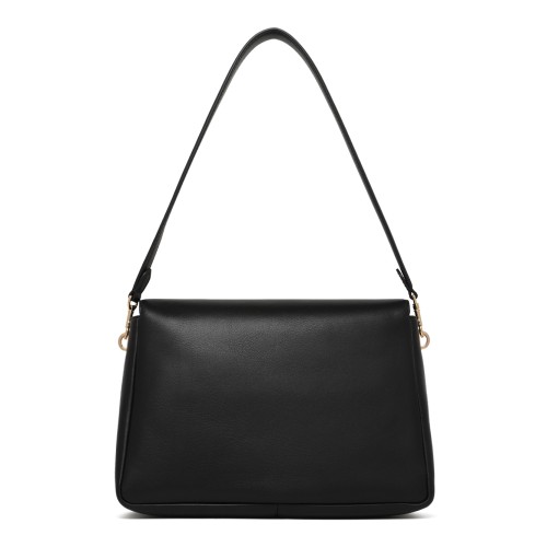 Tory Burch Black Leather Shoulder Bag.