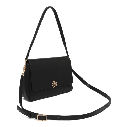 Tory Burch Black Leather Shoulder Bag.