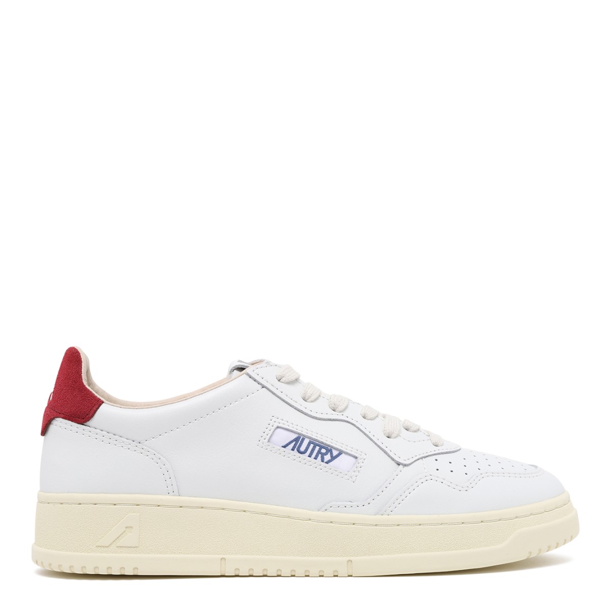 Autry White Leather Low-Top Sneakers.