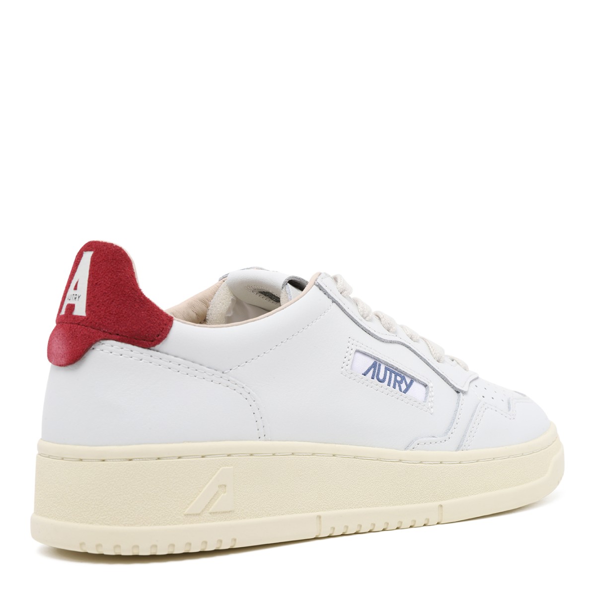 Autry White Leather Low-Top Sneakers.