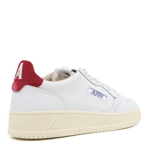 Autry White Leather Low-Top Sneakers.