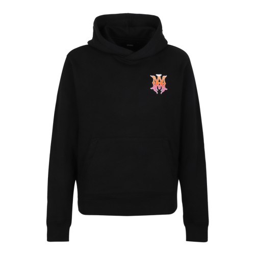 Amiri Black Logo Cotton Hoodie.