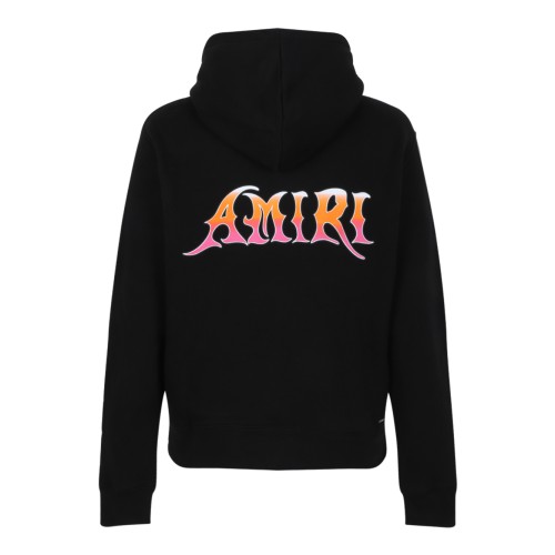 Amiri Black Logo Cotton Hoodie.