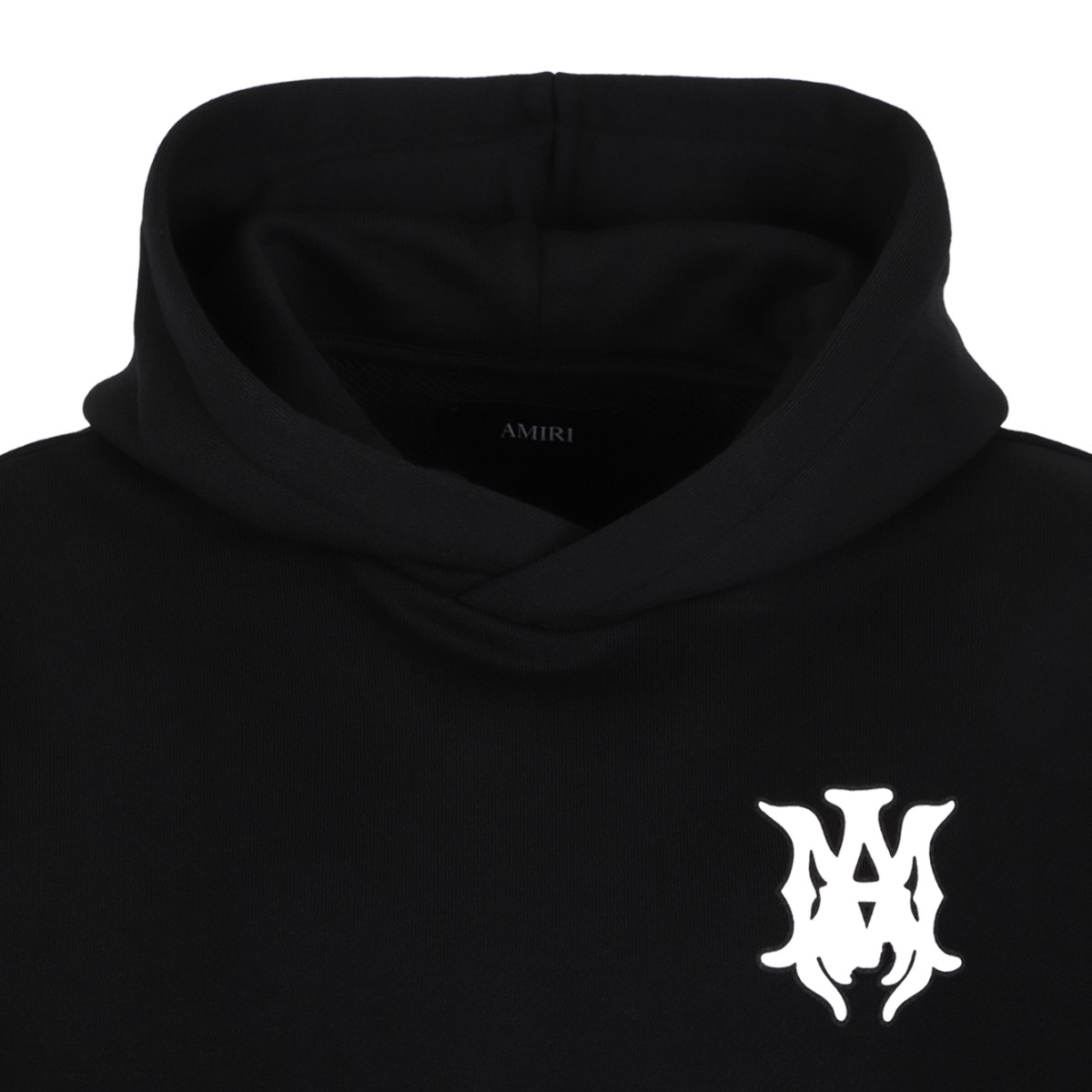 Amiri Black Logo Cotton Hoodie.