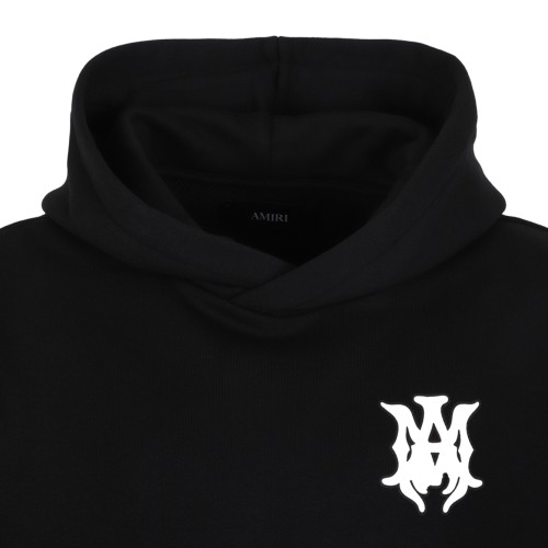 Amiri Black Logo Cotton Hoodie.