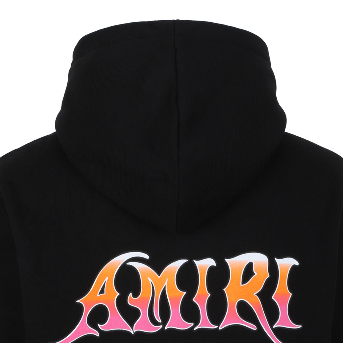 Amiri Black Logo Cotton Hoodie.