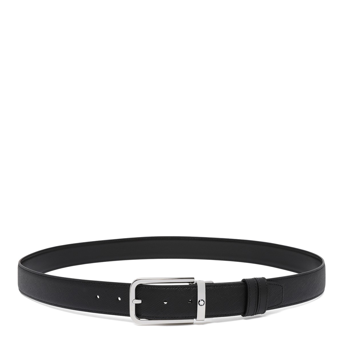 Montblanc Black Reversible Leather Belt.