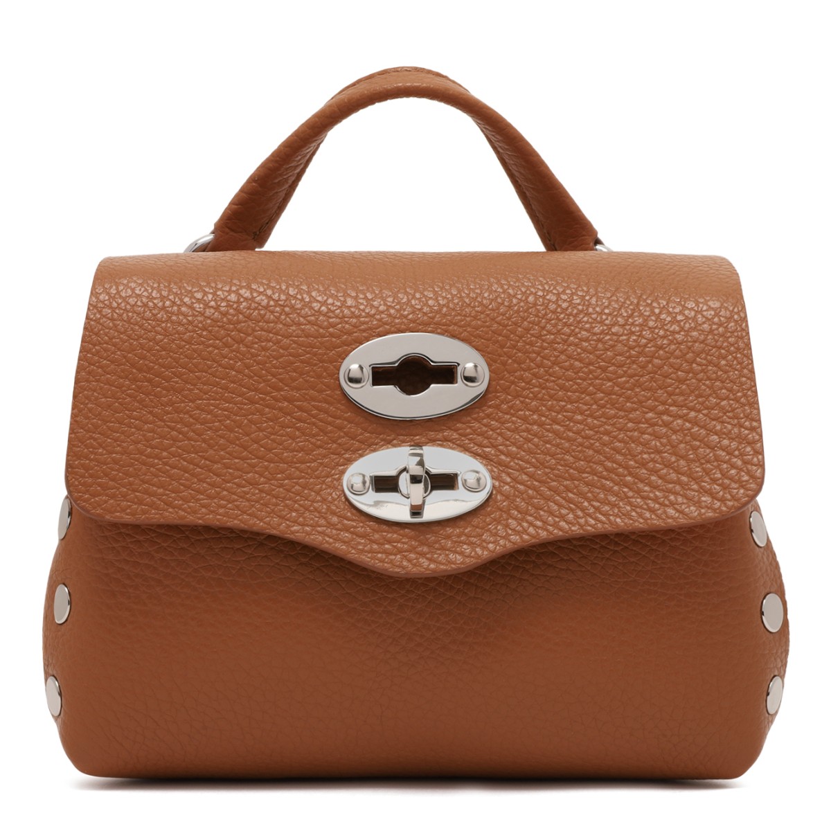 Zanellato Postina Tan Leather Top Handle Bag.