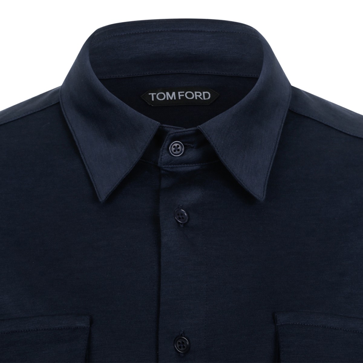 Tom Ford Navy Wool Overshirt.