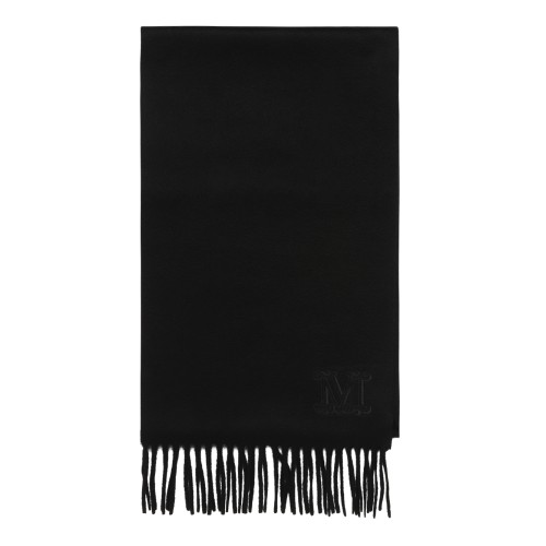 Max Mara Black Wool Scarf.