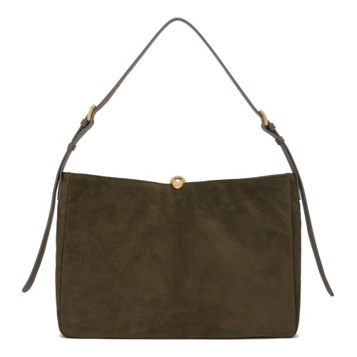 Furla Olive Suede Fringe Shoulder Bag. 2