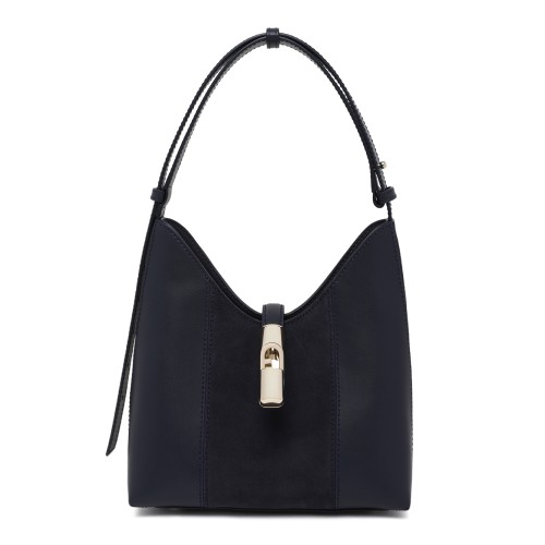 Furla Blue Leather Shoulder Bag.