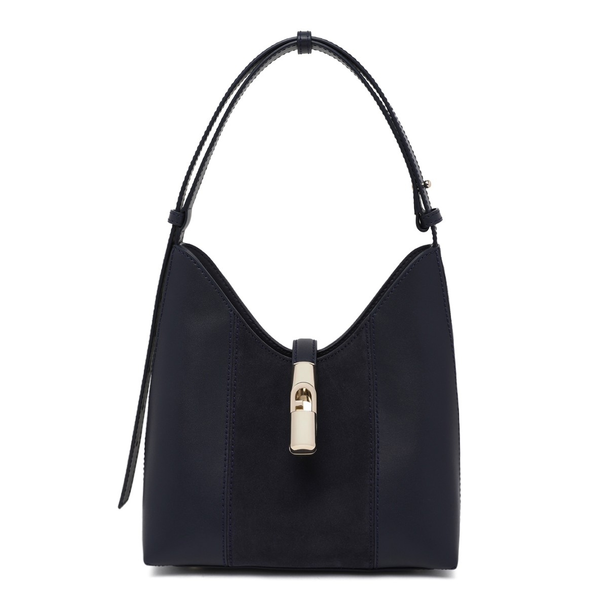 Furla Blue Leather Shoulder Bag.