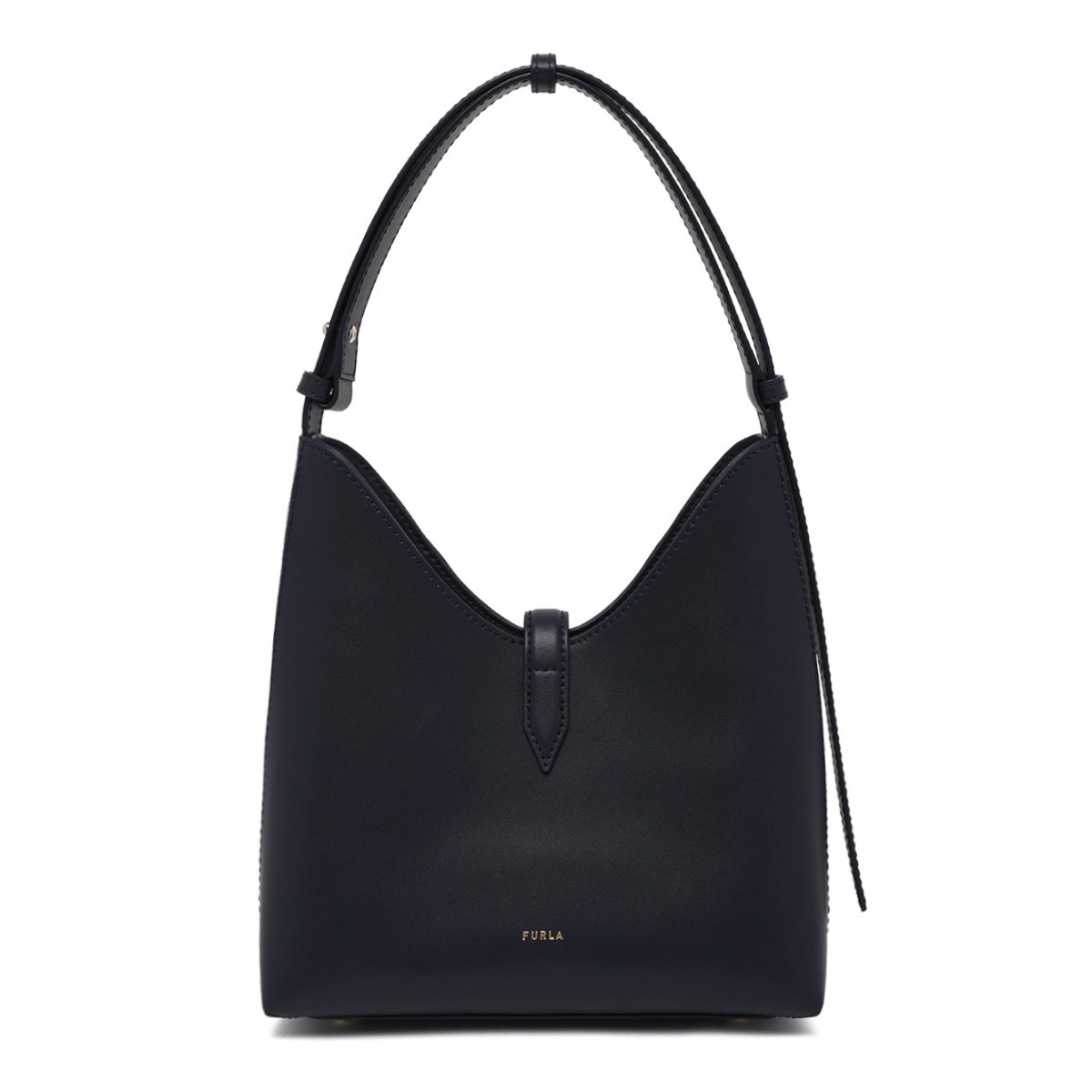 Furla Blue Leather Shoulder Bag.